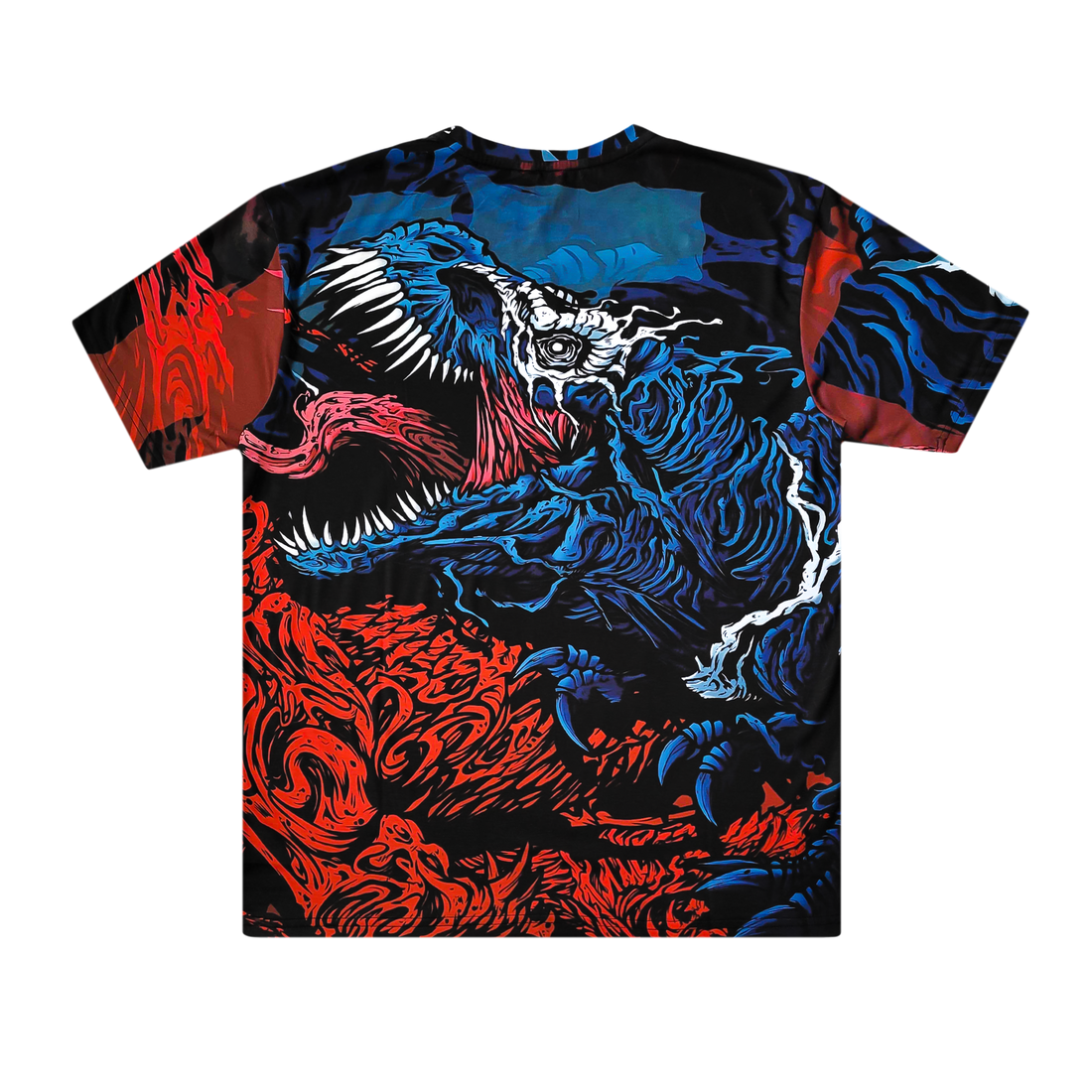 Midnight Tyrannosaurus - Metamorphosis All Over Tee (Blue)