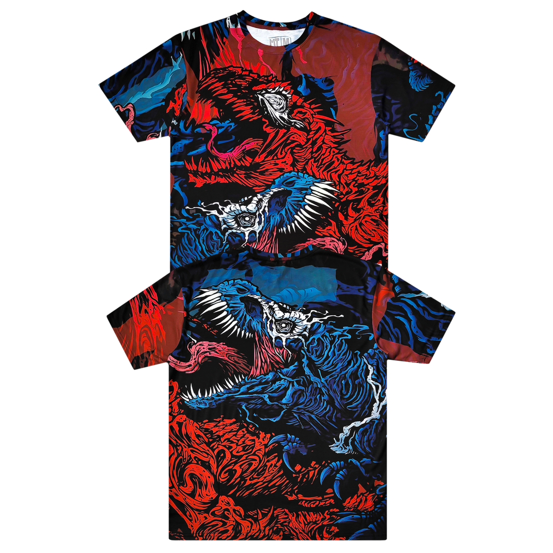 Midnight Tyrannosaurus - Metamorphosis All Over Tee (Blue)