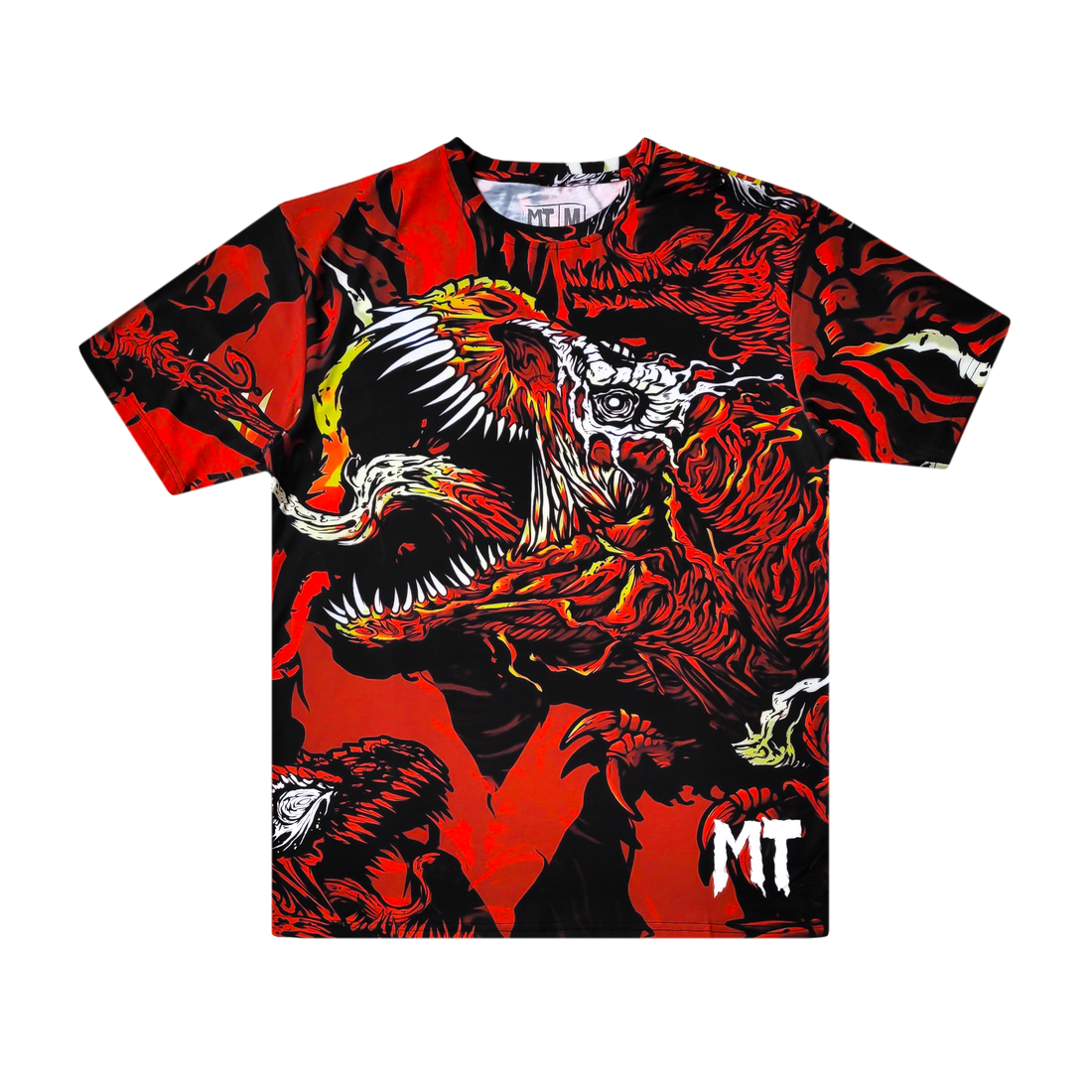 Midnight Tyrannosaurus - Metamorphosis All Over Tee (Red)