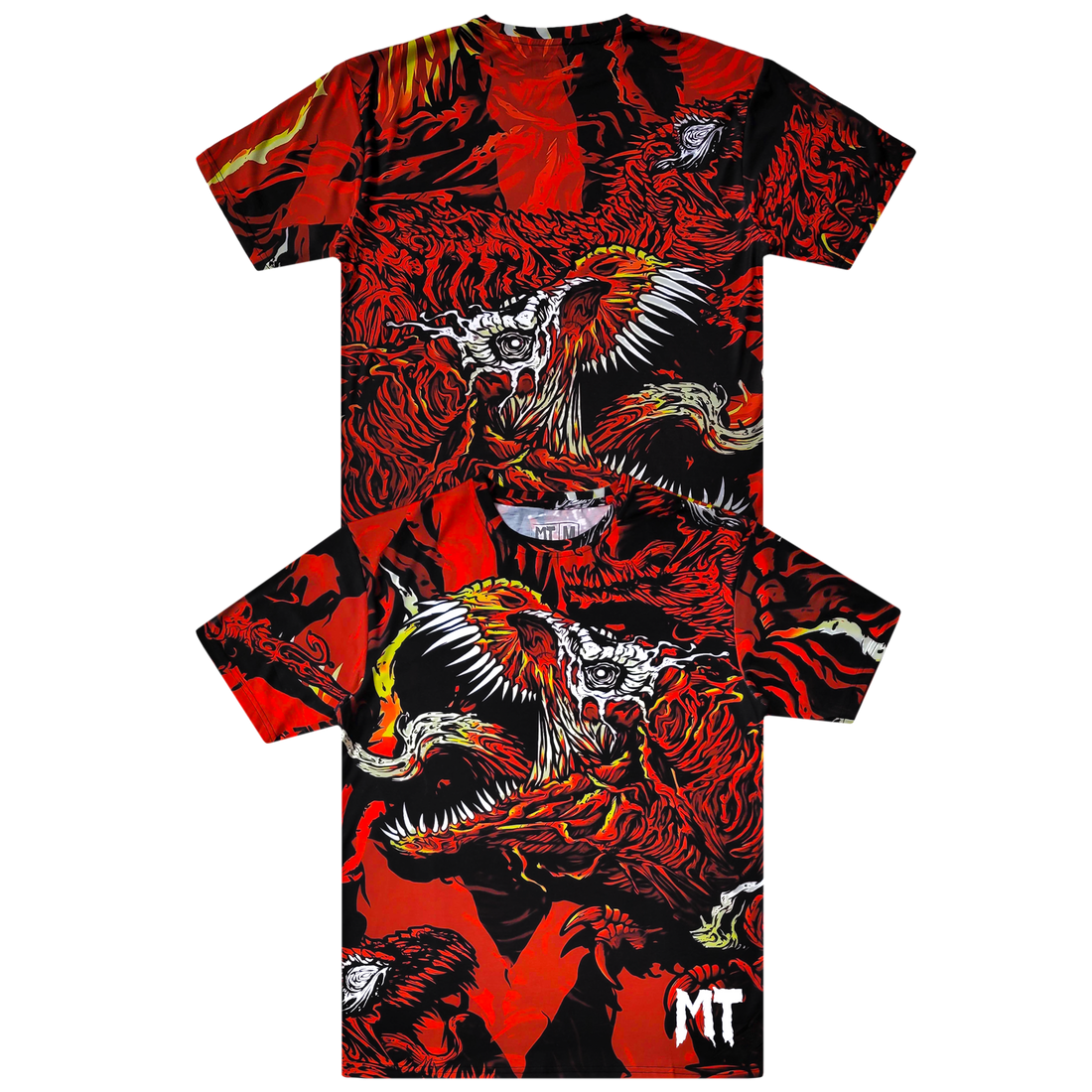 Midnight Tyrannosaurus - Metamorphosis All Over Tee (Red)