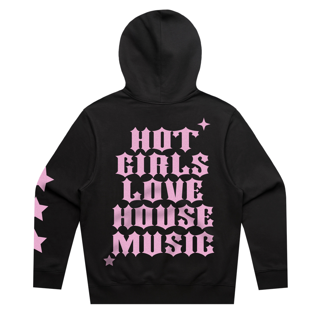 NOSTALGIX - Hot Girls Love House Music Hoodie - Black