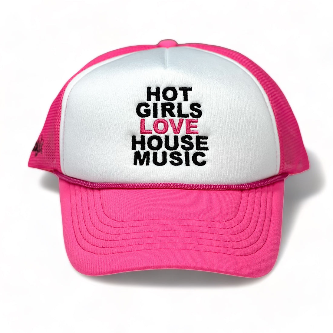 Nostalgix - Hot Girls Love House Music - Hot Pink Trucker Hat