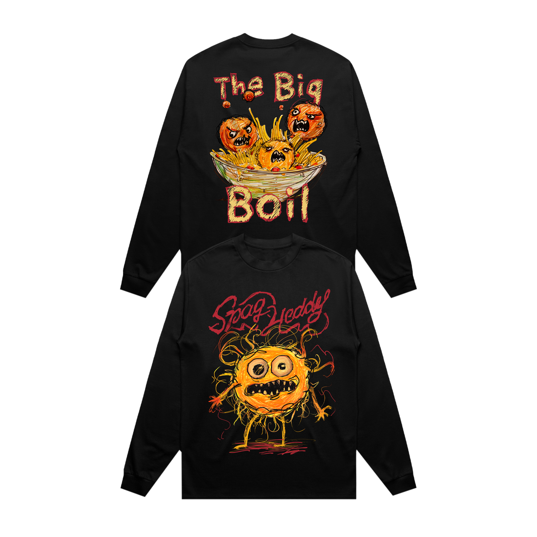 Spag Heddy - Scribble - Black Long Sleeve