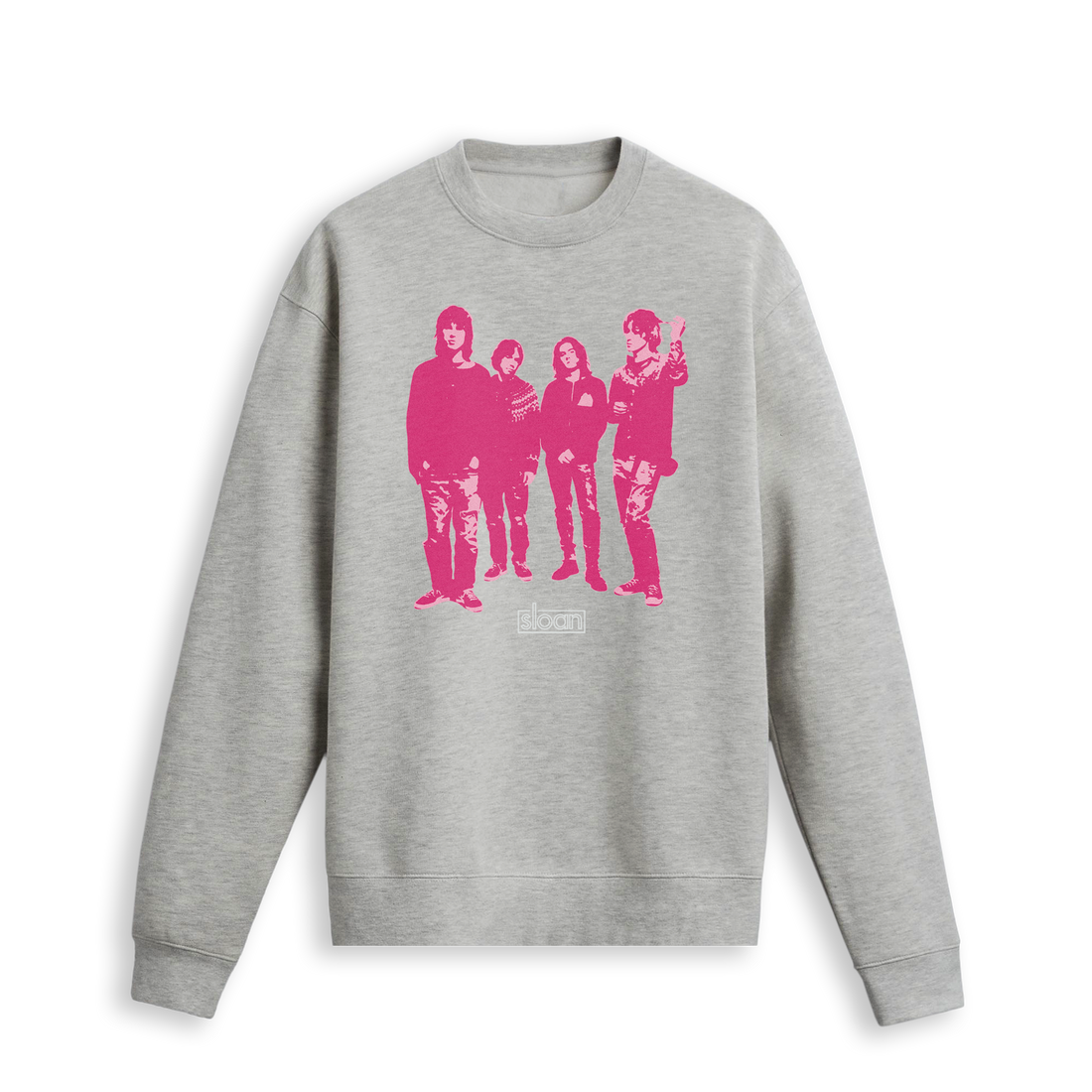Sloan - Smeared Band - Grey Crew Neck Sweater