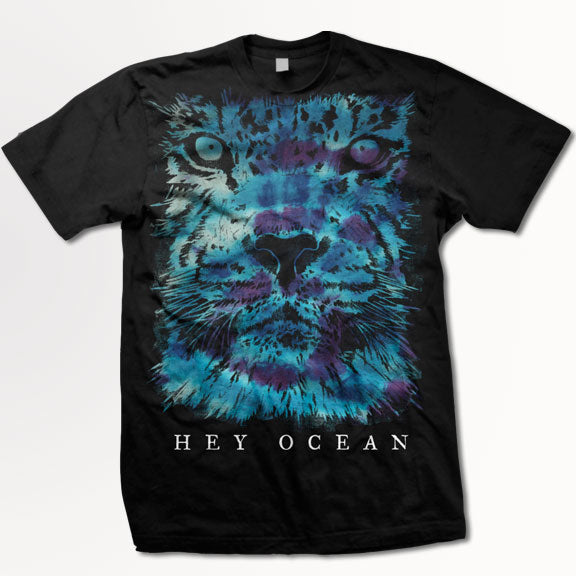 HEY OCEAN -Tie Dye Lion- T-Shirt - Black