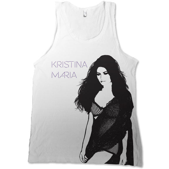 KRISTINA MARIA -Tell The World-  Unisex Tank Top - White