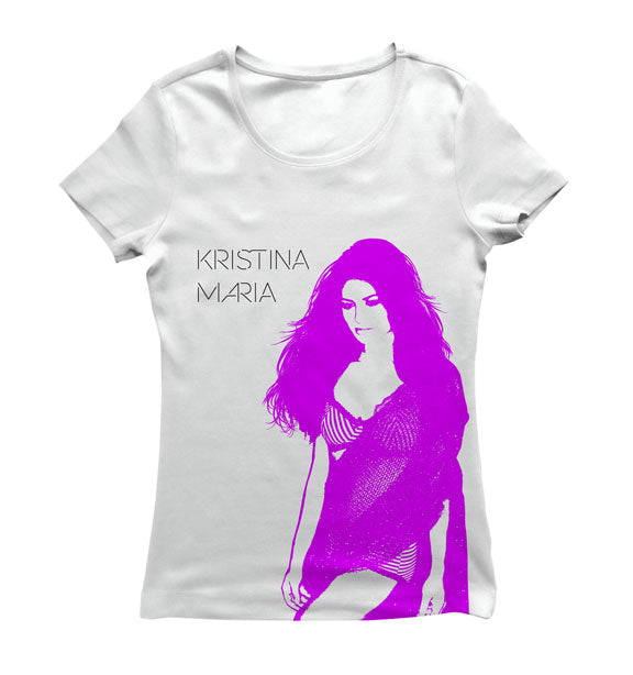 KRISTINA MARIA -Tell The World- Girls T-Shirt - White