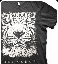 HEY OCEAN -Lion- T-Shirt -Black