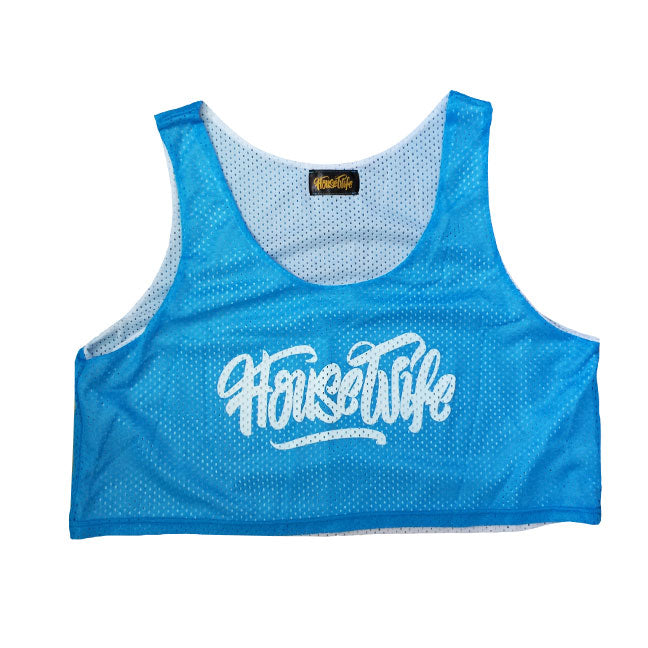 HOUSEWIFE Mesh Crop Top - Baby Blue
