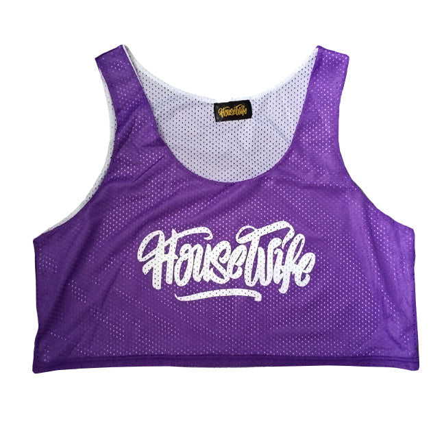 HOUSEWIFE Mesh Crop Top - Purple