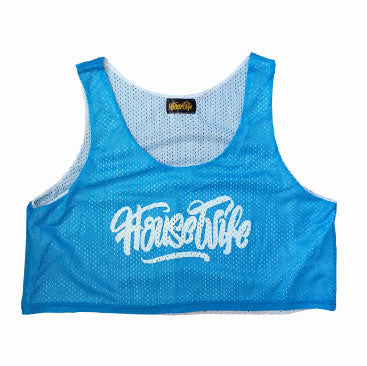 HOUSEWIFE Mesh Crop Top - Baby Blue
