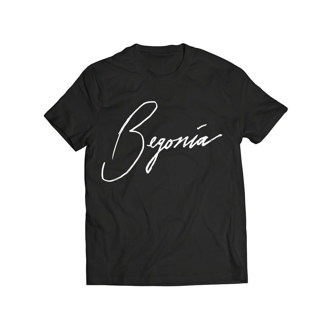 Begonia - Handwriting - Unisex Black Tee