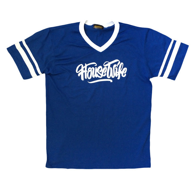 HOUSEWIFE All Day Tee - Royal Blue / White