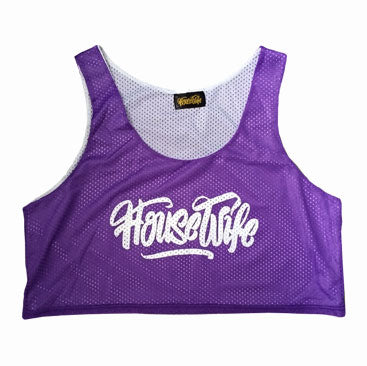 HOUSEWIFE Mesh Crop Top - Purple