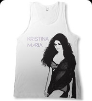 KRISTINA MARIA -Tell The World-  Unisex Tank Top - White