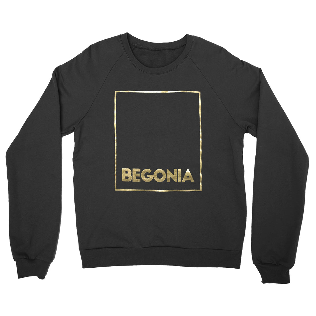 Begonia - Logo - Black Crew Sweatshirt
