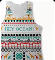 HEY OCEAN -Hieroglyphic- Tank Top - White