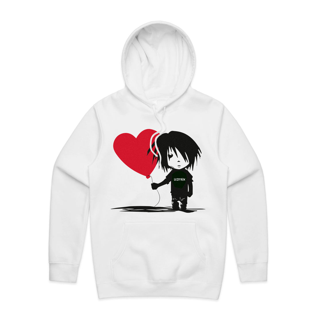 Leotrix - Follow You Heart - White Pullover Hoodie