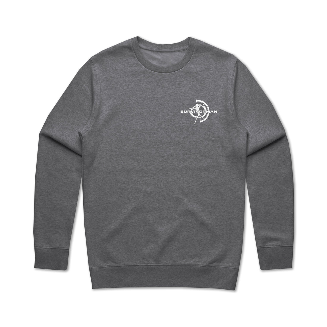 Survivorman - You Sweat You Die - Crew Sweatshirt - Heather Charcoal