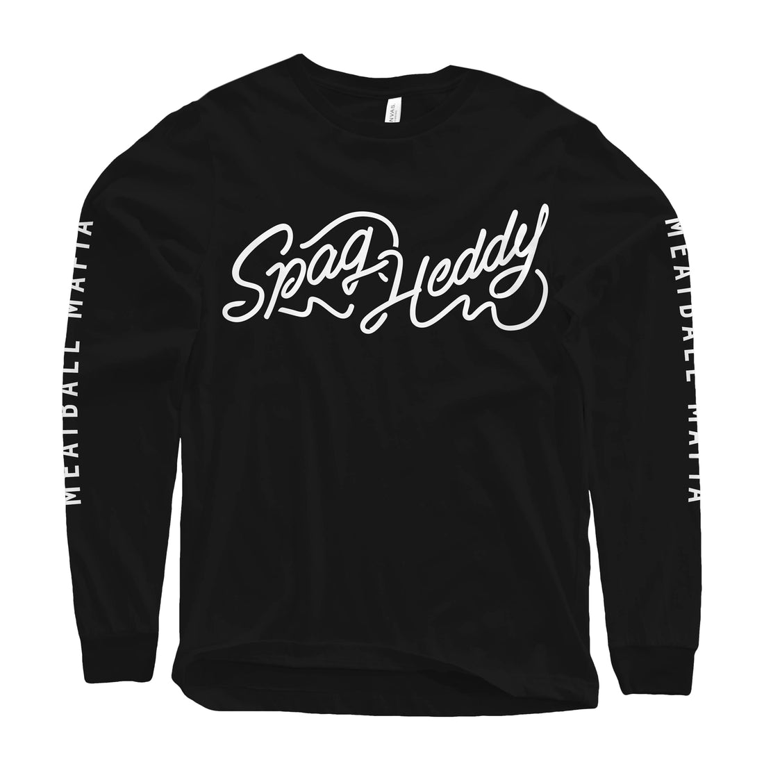 Spag Heddy - Noodle Neck - Black Long Sleeve