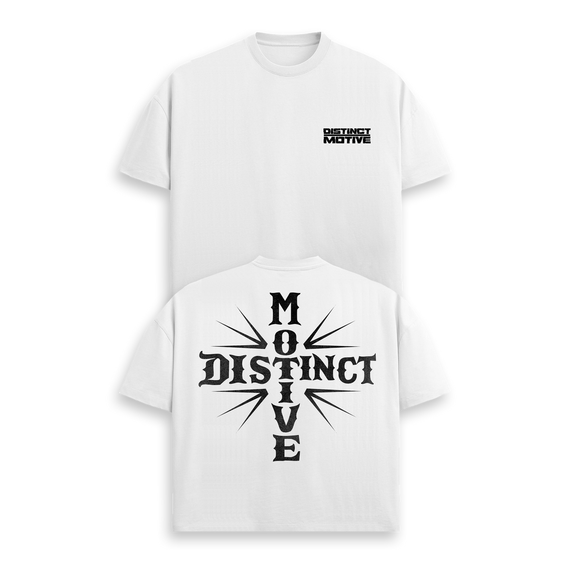 DISTINCT MOTIVE - CROSS TEE - WHITE