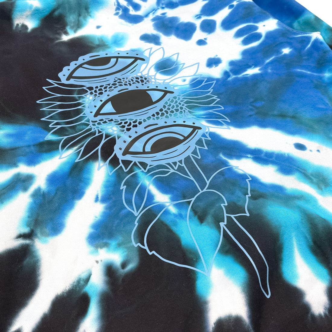 STELLER Sunflower Swirl Tie Dye Hoodie - Ocean Blue (pre order)