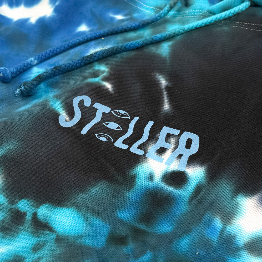 STELLER Sunflower Swirl Tie Dye Hoodie - Ocean Blue (pre order)