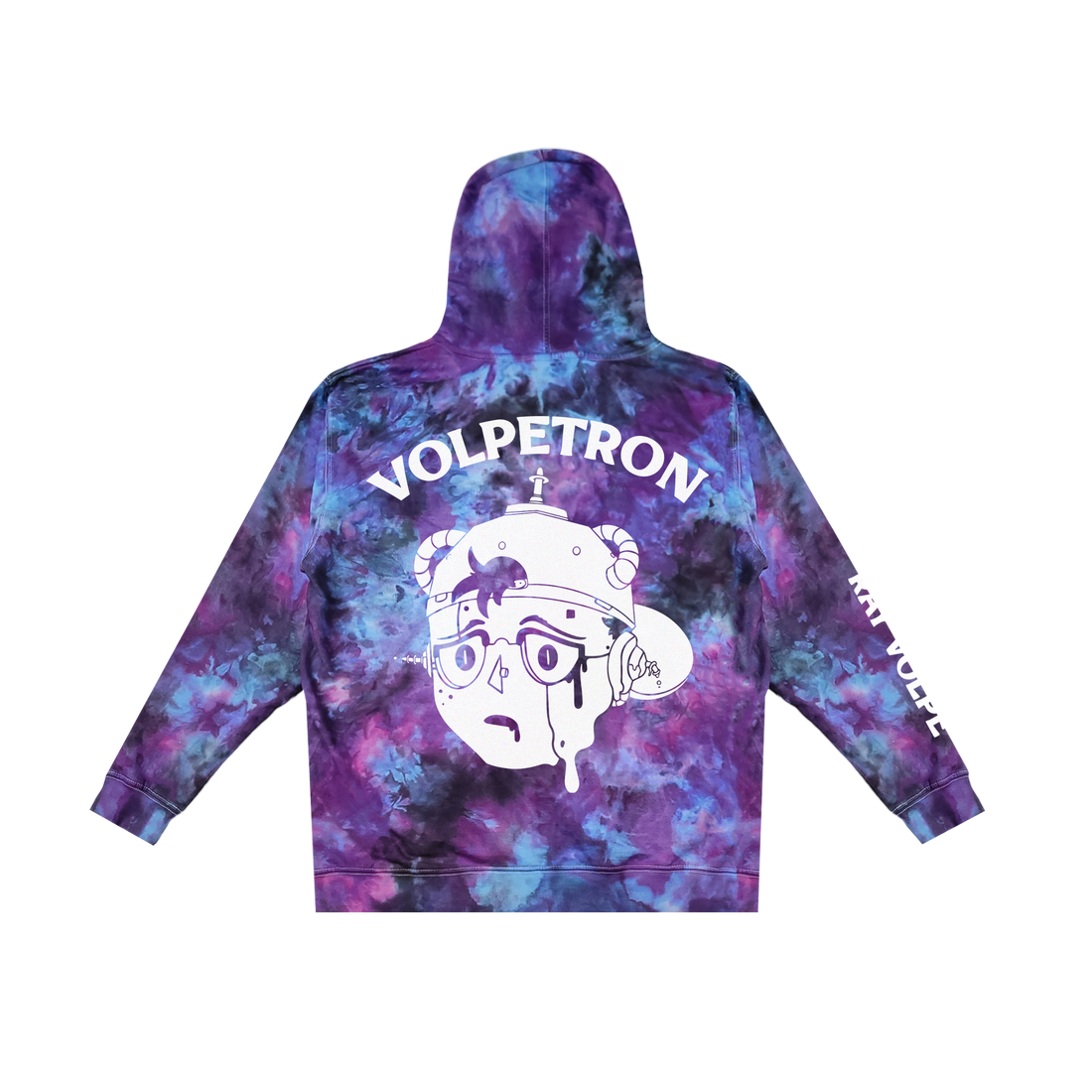 RAY VOLPE - VOLPETRON FACE MELT TIE DYE HOODIE