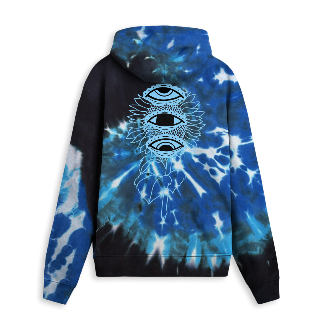 STELLER Sunflower Swirl Tie Dye Hoodie - Ocean Blue (pre order STELLER Sunflower Swirl Tie Dye Hoodie - Ocean Blue (pre order