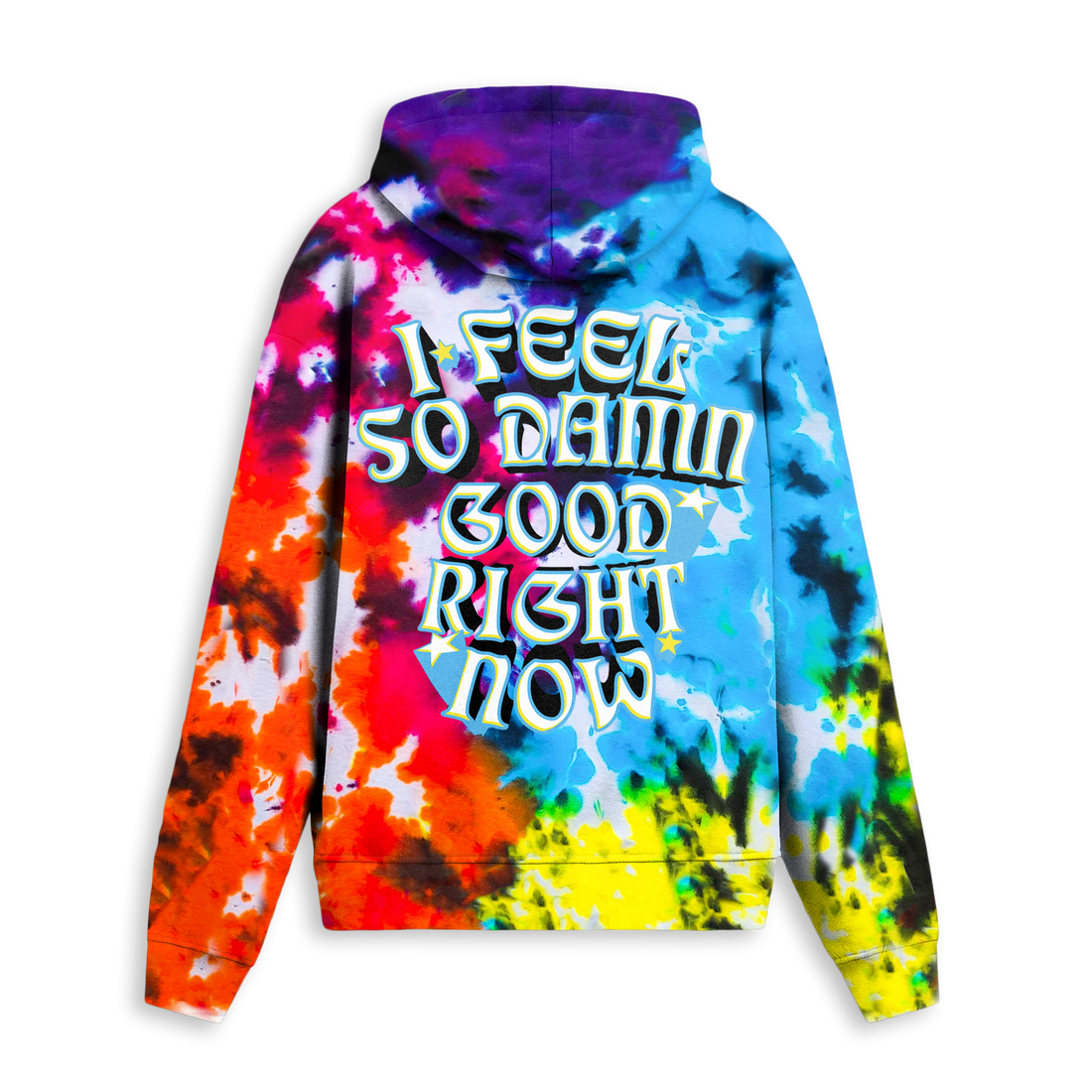 ALLEYCVT - I FEEL SO DAMN GOOD - TIE DYE HOODIE