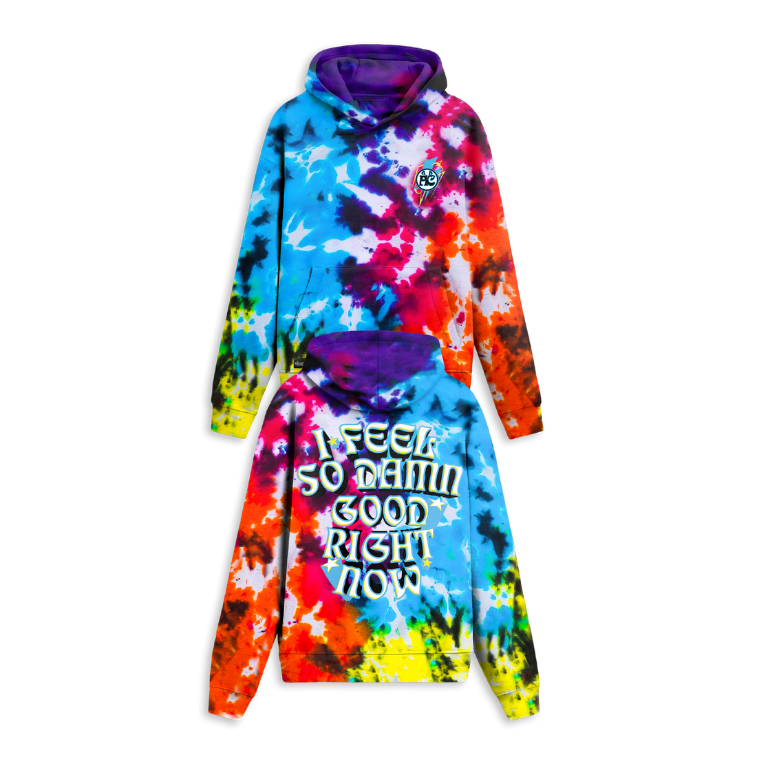 ALLEYCVT - I FEEL SO DAMN GOOD - TIE DYE HOODIE