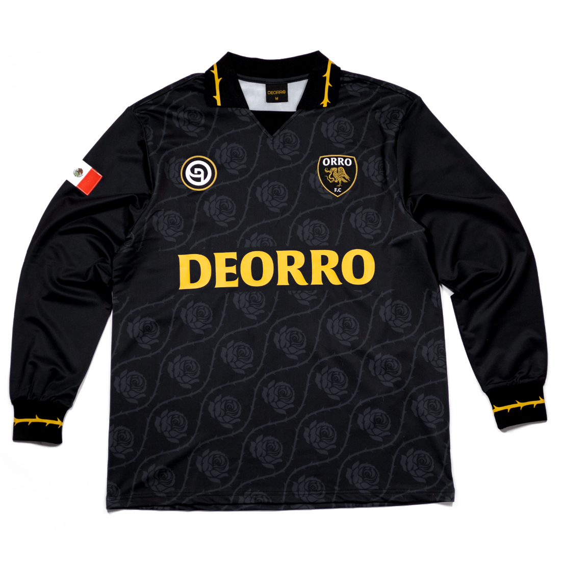 Deorro FC Soccer Away Jersey Long Sleeve Black Gold