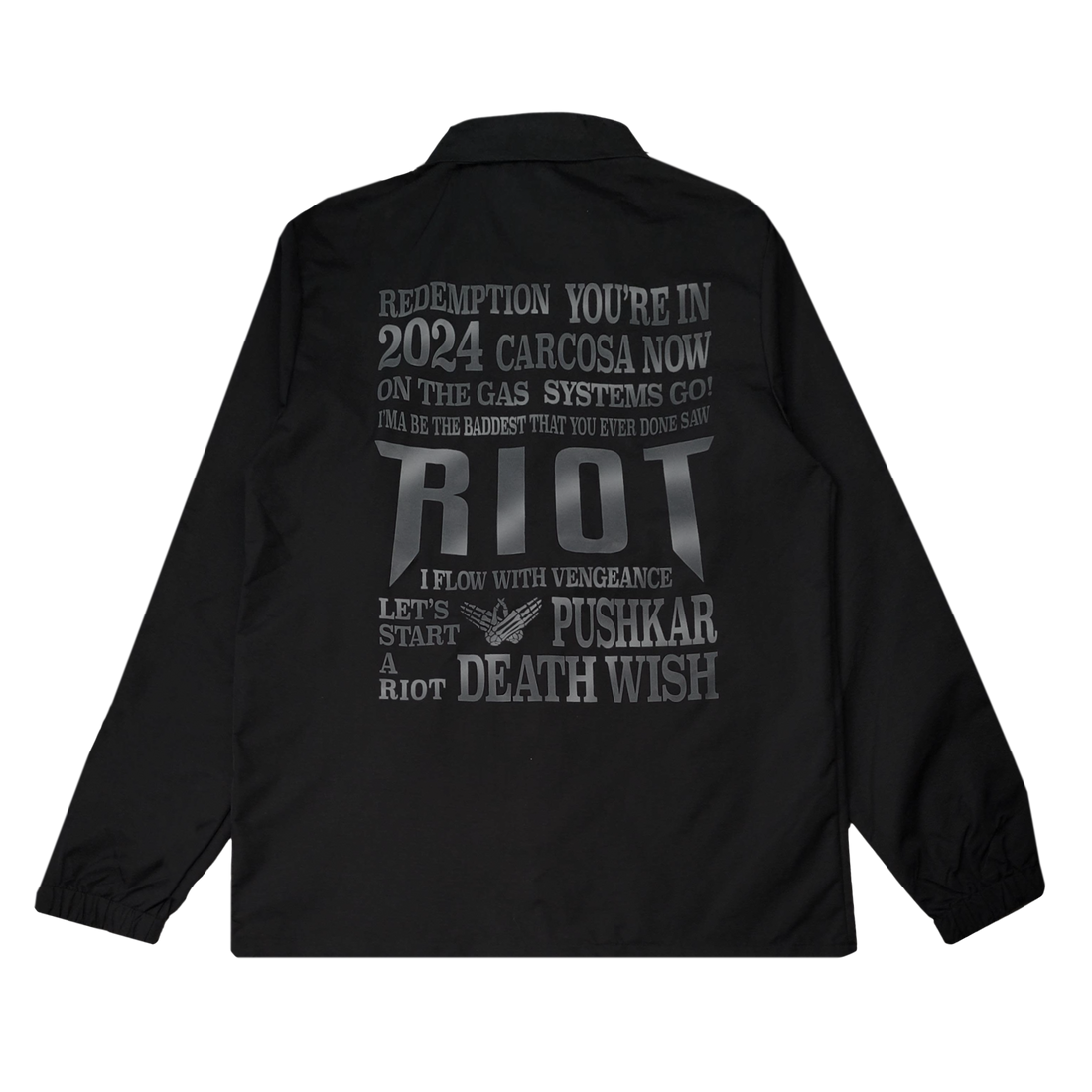 PRE SALE - RIOT - Death Wish Reflective Coaches Jacket