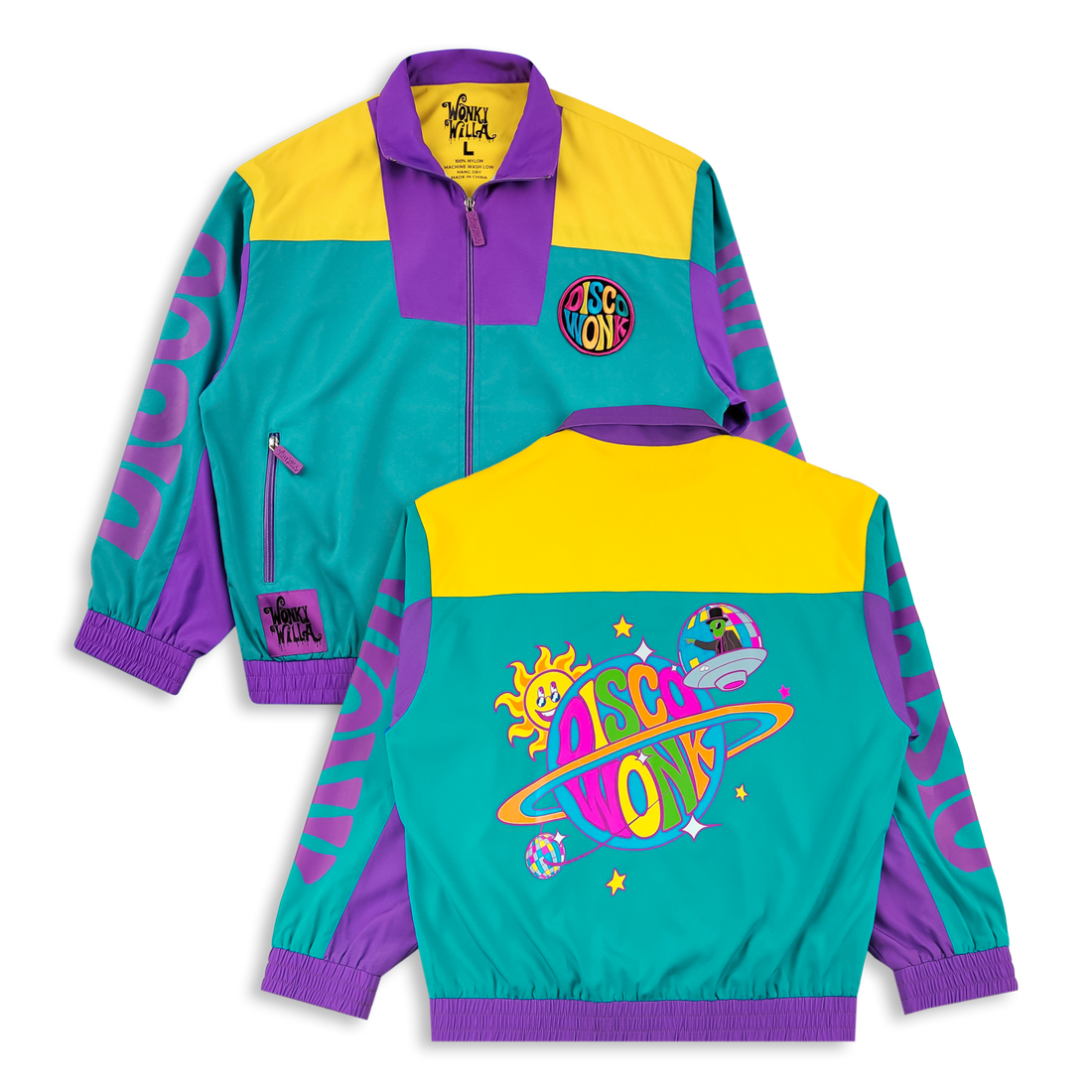 WONKYWILLA - DISCO WONK 80s - WINDBREAKER JACKET – KT8 Merch Co WONKYWILLA - DISCO WONK 80s - WINDBREAKER JACKET – KT8 Merch Co