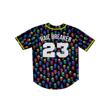 Riot Ten - Trippy Skull Baseball Jersey