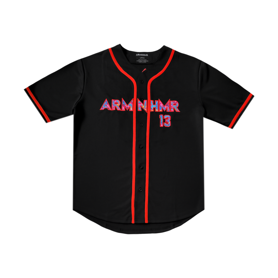 ARMNHMR - Fire Baseball Jersey - Red / Black