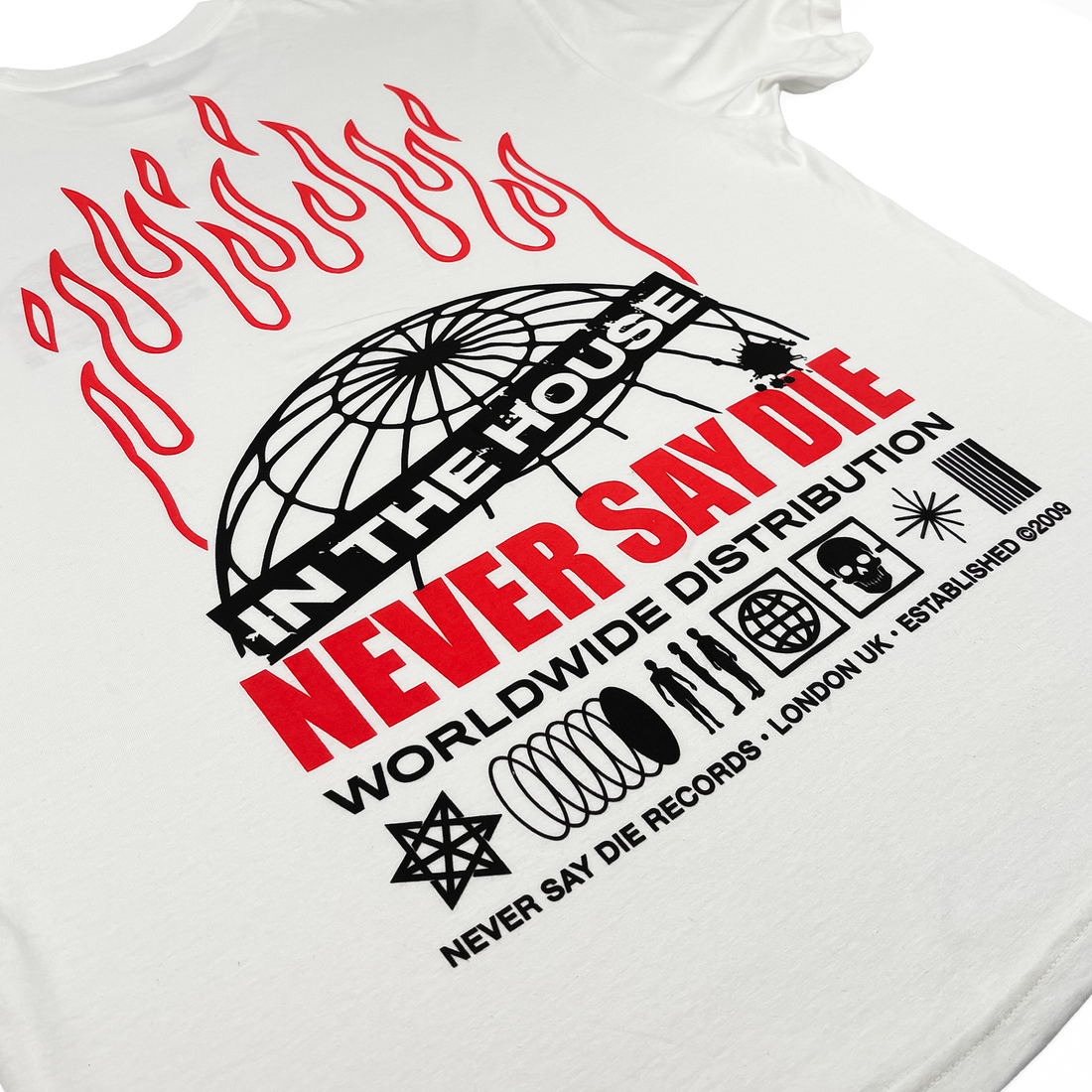 Never Say Die - Meltdown Tee - White
