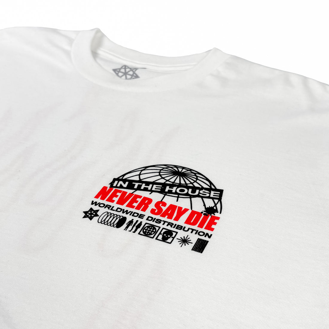 Never Say Die - Meltdown Tee - White