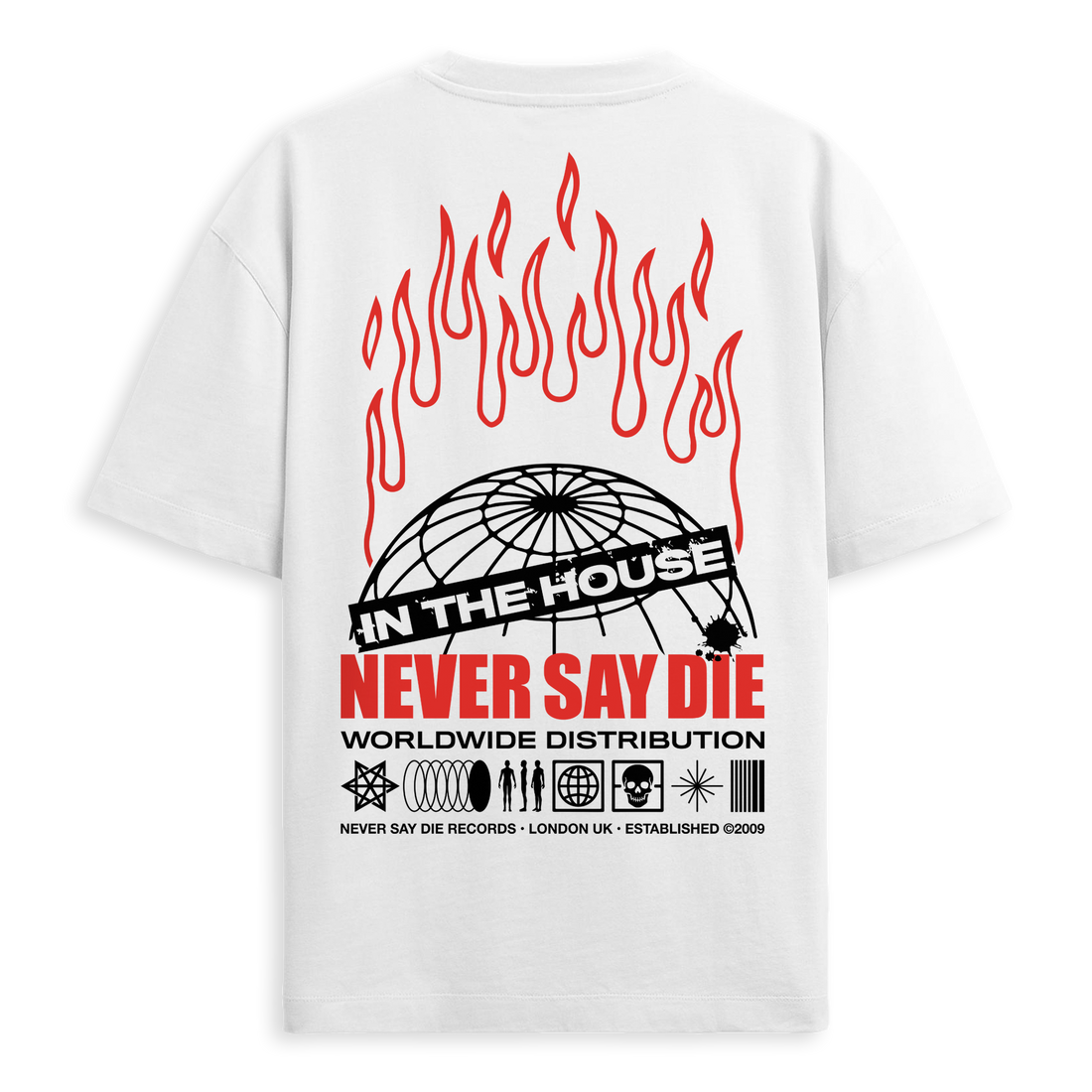 Never Say Die - Meltdown Tee - White