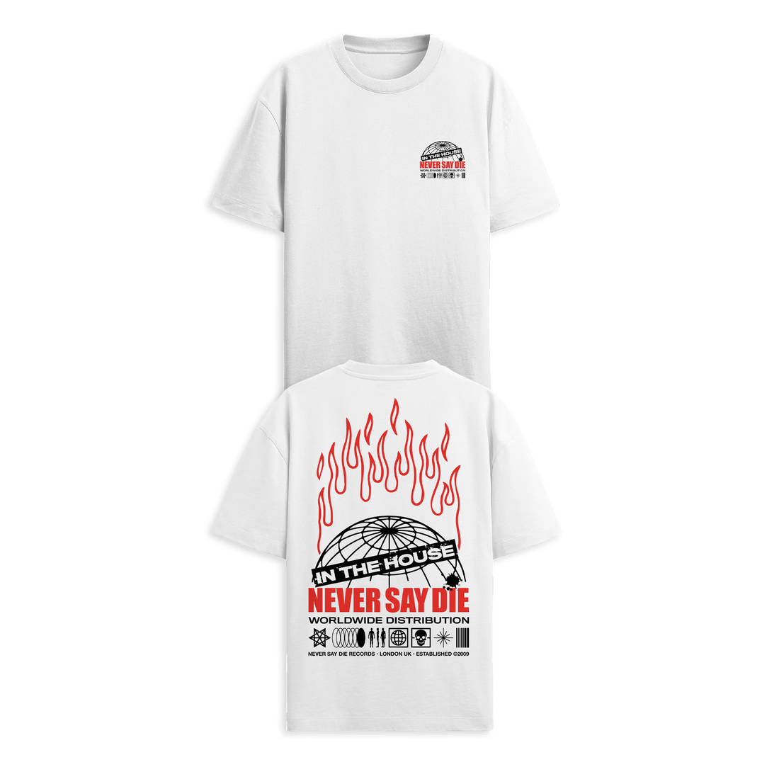 Never Say Die - Meltdown Tee - White