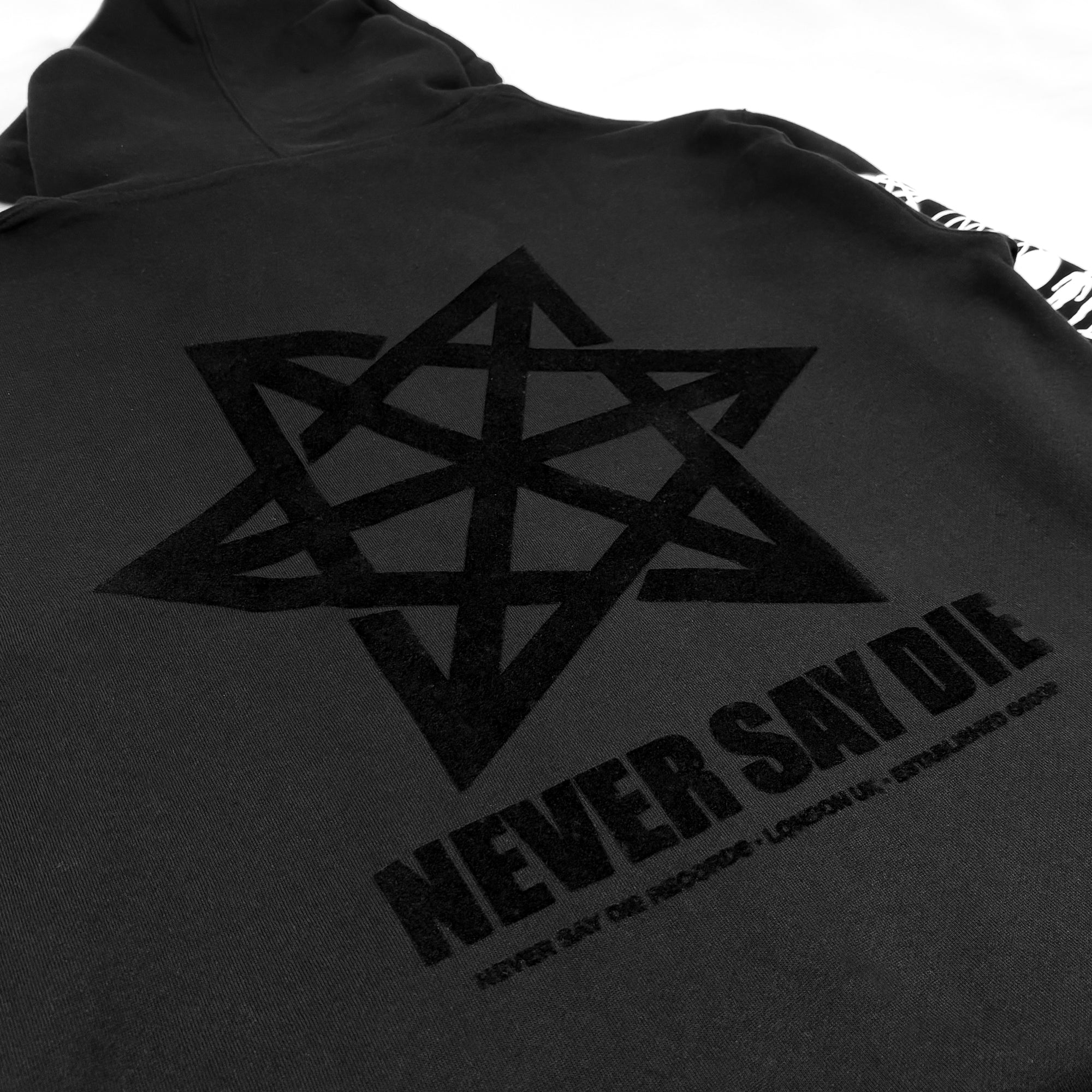 Never Say Die - Black Pullover Hoodie – KT8 Merch Co