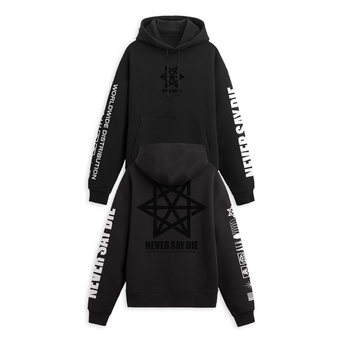 Never Say Die - Black Pullover Hoodie