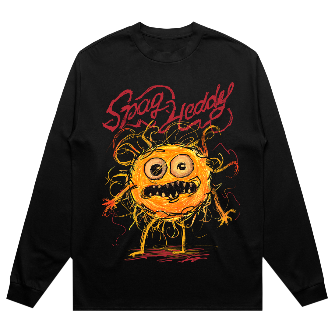 Spag Heddy - Scribble - Black Long Sleeve