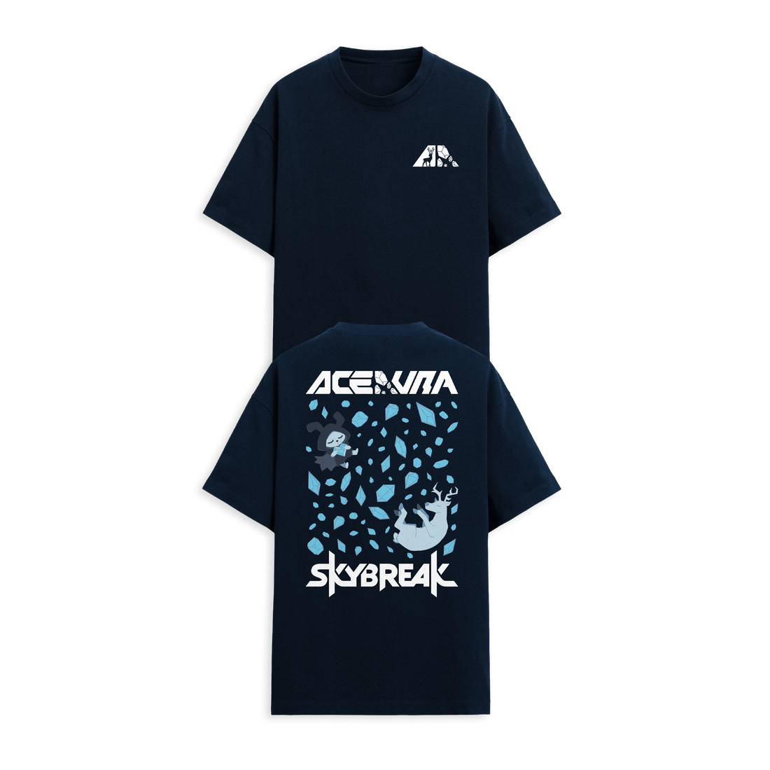 Ace Aura x Skybreak - Falling - Navy Tee