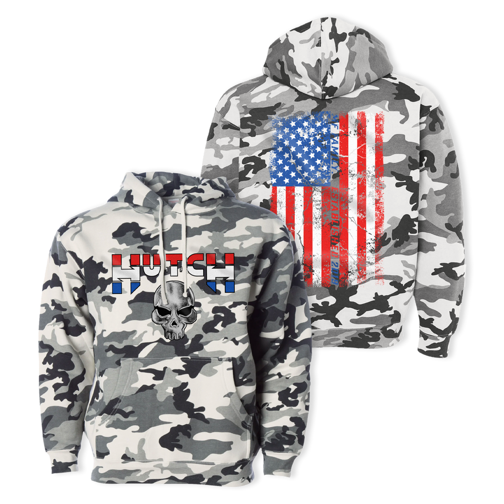 Confederate top camo hoodie
