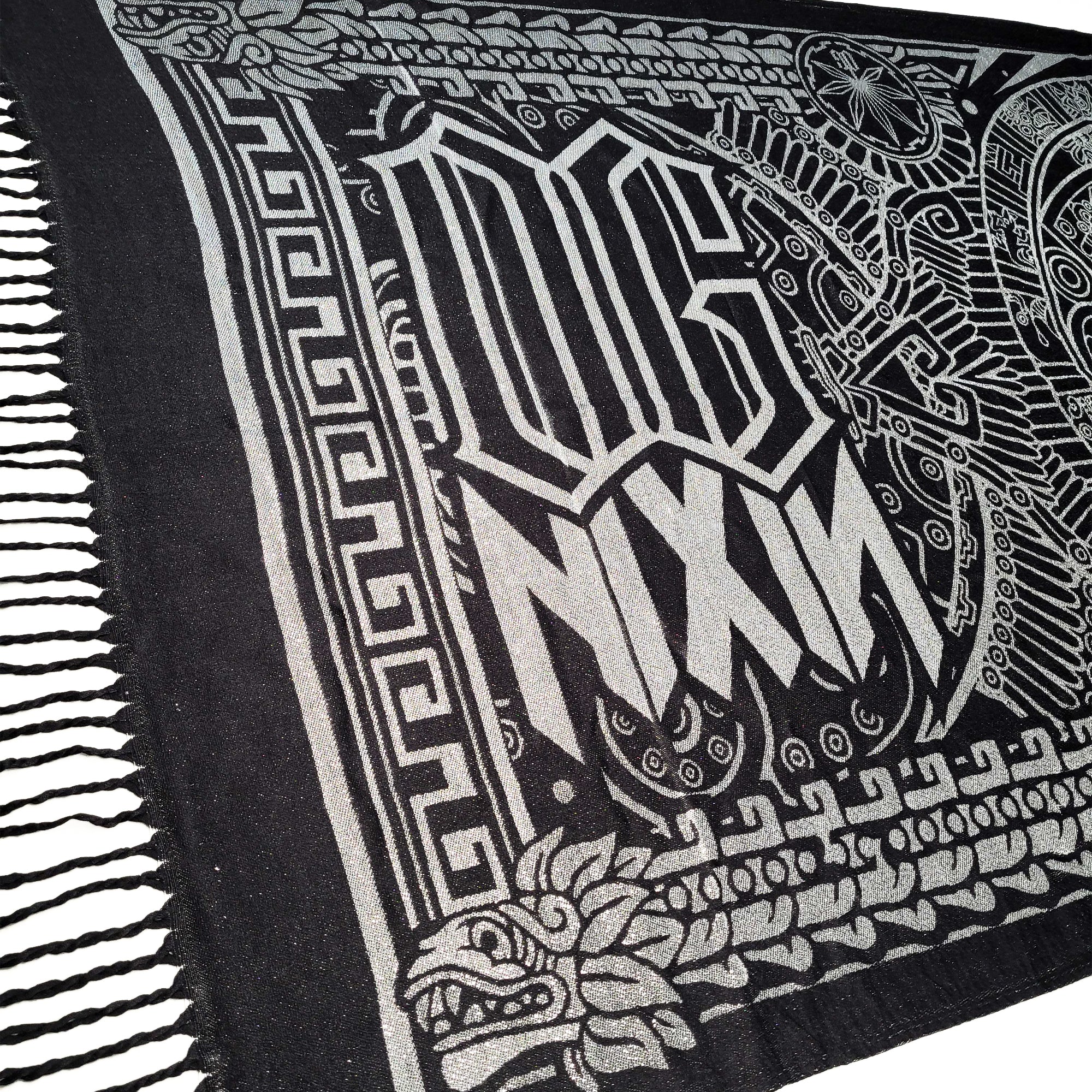 OG NIXIN - Az'Tech V2 - Metallic Silver Knit Pashmina – KT8 Merch Co