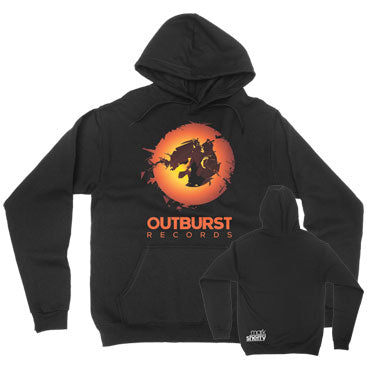 Mark Sherry - Outburst Records - Black Unisex Pullover Hoodie