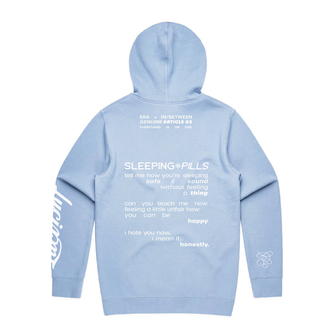 Luci - Holo Face - Baby Blue Hoodie