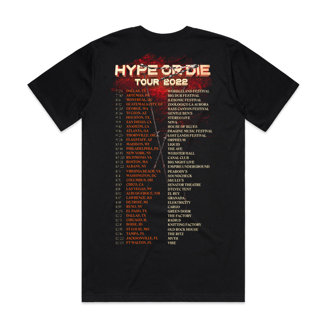 Riot Ten - Hype Or Die 22 - Black Tour Tee