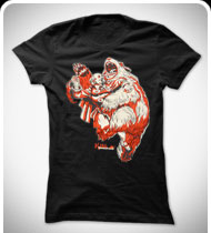 KILL SHAKESPEARE Shakey and the Bear GIRLS T-Shirt - Black